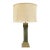 Vintage Greek Key Geometric Brass Table Lamp With Linen Shade For Sale