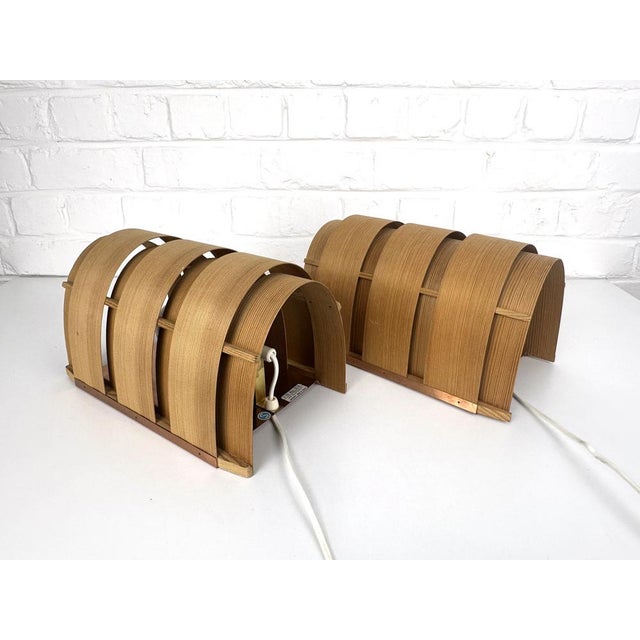 V155 Wall Lamps in Pine by Hans-Agne Jakobsson, 1960s, Set of 2 For Sale - Image 9 of 13