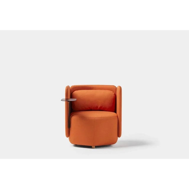Hex armchair low panels with side table by pepe albargues. Dimensions: w 76 x d 77 x h 80 x seat 44 materials: pine wood...