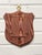 1950s Vintage Italian Leather Shield Picture Frame For Sale - Image 5 of 6