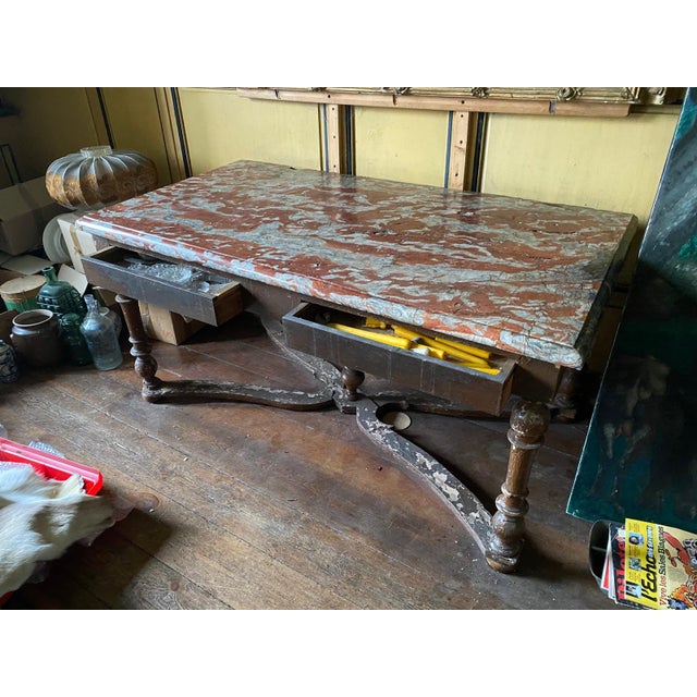 Game Table with Marble Top, 1890s For Sale - Image 11 of 11