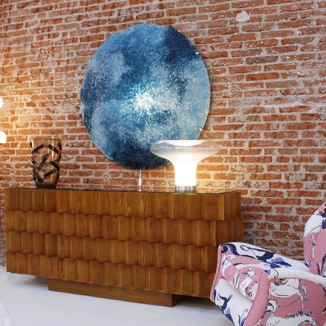 Italian Circular Blue Polycarbonate Tondo Wall Lamp by Jacopo Foggini For Sale - Image 5 of 15