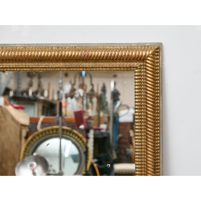 French Carved Giltwood Mirror with Light Painted Wood Surround, circa 1920 For Sale In Atlanta - Image 6 of 12