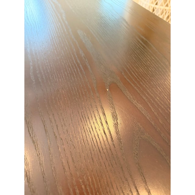 McGuire Espresso Wood Desk With Cane Detailing For Sale - Image 13 of 14