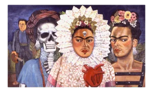 1999 "Three Frida Kahlos" Reproduction Print by Nancy Weinberg