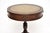 Wood Antique Regency Style Leather Top Drum Table, 1950 For Sale - Image 7 of 10