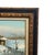 Vintage Signed Winter Landscape Oil Painting on Canvas in Hand-Carved Wood Frame, Rustic Snow Cabin Scene.. For Sale - Image 4 of 10