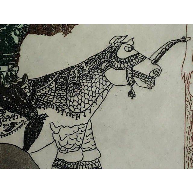 1960s Mid-Century Guillermo Silva Santamaria Print, Framed For Sale In New York - Image 6 of 11