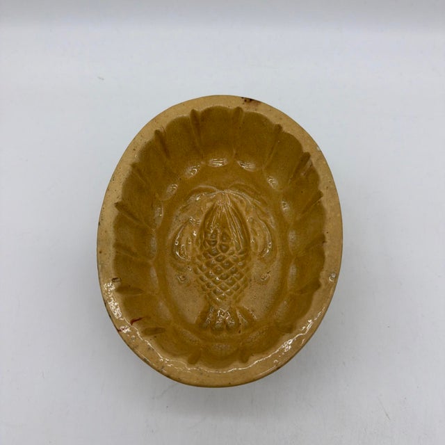 Antique Yellowware Pineapple Pudding Mold, Probably English, 19th Century For Sale - Image 11 of 13