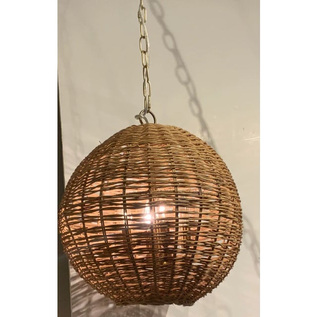 2020s Morels Away Organic Modern Rattan Oakley Pendant Light For Sale - Image 5 of 5