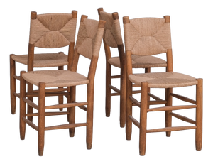 Bauche No.19 Model ed. BCB Chairs from Charlotte Perriand, 1940s, Set of 4