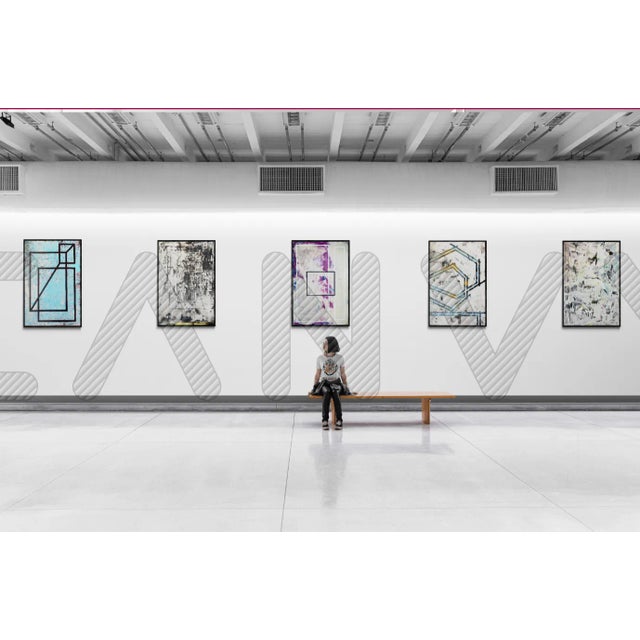 Wood Modern Abstract Expressionist Original Artwork Focus For Sale - Image 7 of 7