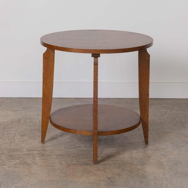 1930s French Oak Art Deco Gueridon Table For Sale - Image 4 of 12
