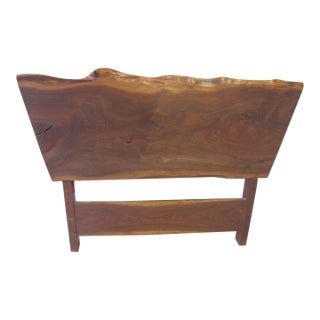 George Nakashima Twin Headboard Walnut Live Edge Circa 1970 Excellent For Sale