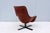 Antonio Citterio for B&b Italia Patinated Cognac Leather Mart Swivel Armchair For Sale - Image 12 of 18