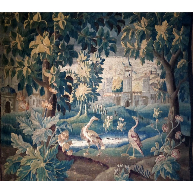 Antique Aubusson Tapestry in Wool, 1700s For Sale - Image 14 of 14