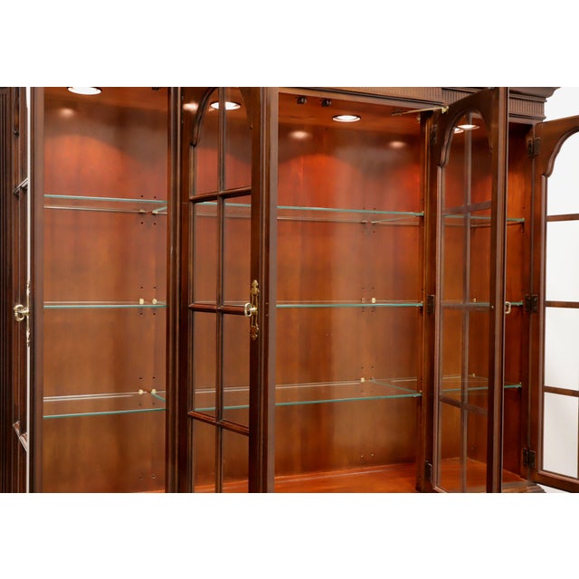 Drexel Heritage Cherry Traditional Breakfront China Chairish