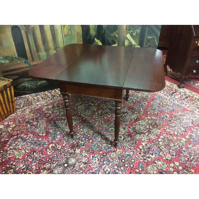 Antique Drop Leaf Table, Walnut Table For Sale - Image 6 of 10