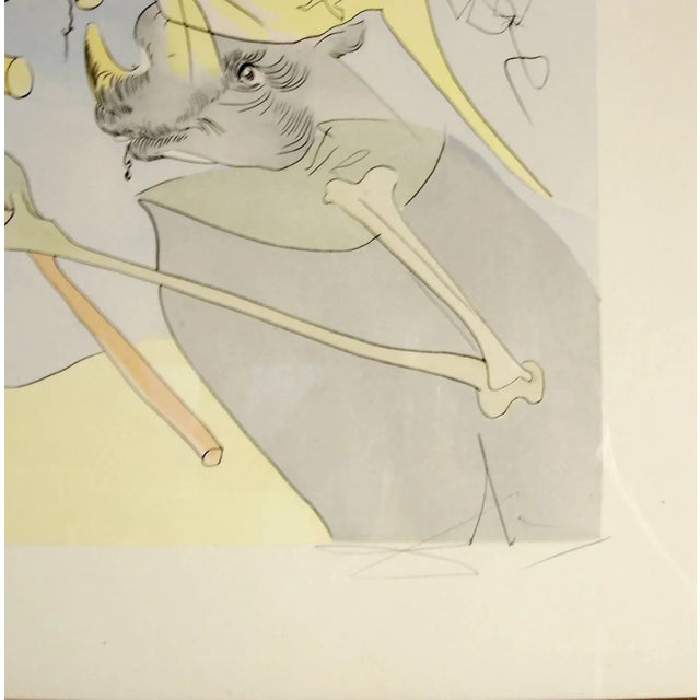 Surrealism Salvador Dalí­, l' Elephant et le Singe de Jupiter, from the suite, Le Bestiaire de La Fontaine For Sale - Image 3 of 5