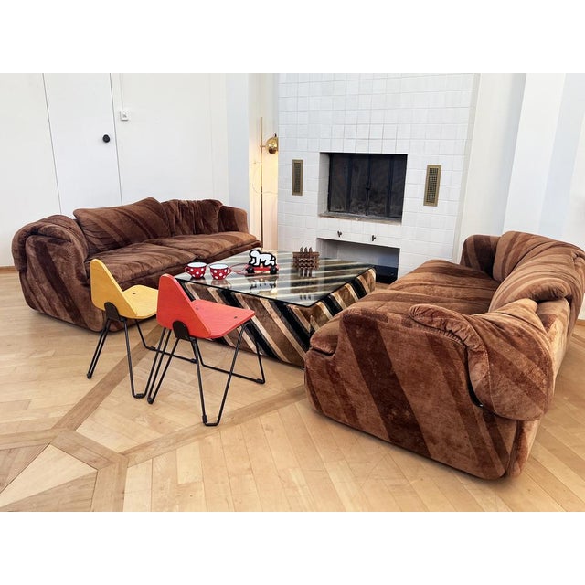 Vintage Italian Two-Seater Sofa by Alberto Rosselli for Saporiti, 1970s For Sale - Image 14 of 15