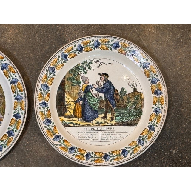 Ceramic Set of Ten French Creil Faience Plates, Circa 1830 For Sale - Image 7 of 12