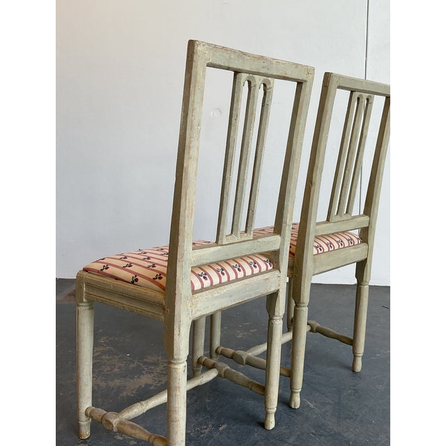 Vintage Rustic Patinated Dining Chairs - Set of 4 For Sale - Image 9 of 12