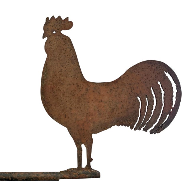 Mid-20th Century American Folk Art Rooster Weathervane For Sale - Image 4 of 10