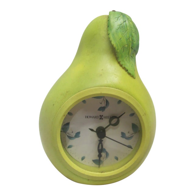 Howard Miller Pear Shaped Table Clock Mid-Century For Sale