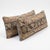 Mid-Century Modern Brown Oushak Rug Pillow Cover 12'' X 35'' - Set of Two For Sale - Image 3 of 4