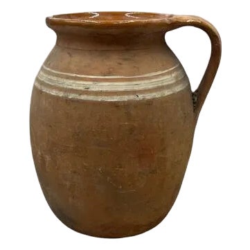 Antique Hungarian Glazed Terracotta Vessel For Sale