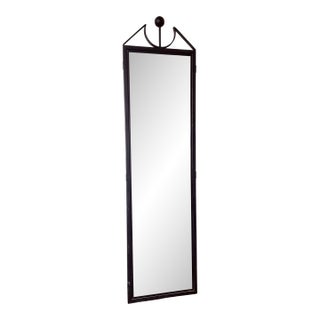 Modernist Black Frame Full Length Floor Mirror For Sale