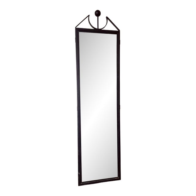 Modernist Black Frame Full Length Floor Mirror For Sale