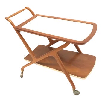 Vintage Italian Serving Trolley by Cesare Lacca, 1950s For Sale