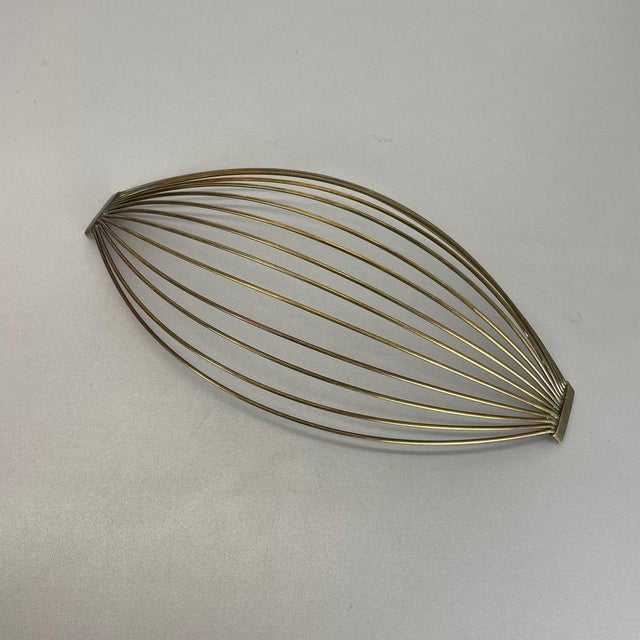 Large Minimalist Brass Fruit Bowl Shell attributed to Carl Auböck, Austria, 1950s For Sale - Image 18 of 18