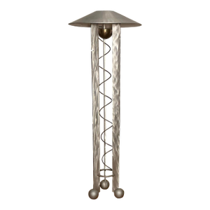 Memphis Style Robert Sonneman Brushed Aluminum Floor Lamp for George Kovacs, Usa 1988