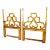 Mid 20th Century Pair Vintage Hollywood Regency Twin Headboards by Heritage For Sale