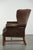 2000 - 2009 Vintage Cowhide Wing Armchair For Sale - Image 5 of 12