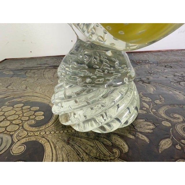 Glass Pair of Vintage Murano Glass Rooster Sculptures, Italy, 1930s For Sale - Image 7 of 13