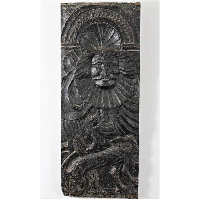 16th Century Renaissance Hand Carved Oak Panels, 1550s, Set of 2 For Sale - Image 4 of 6