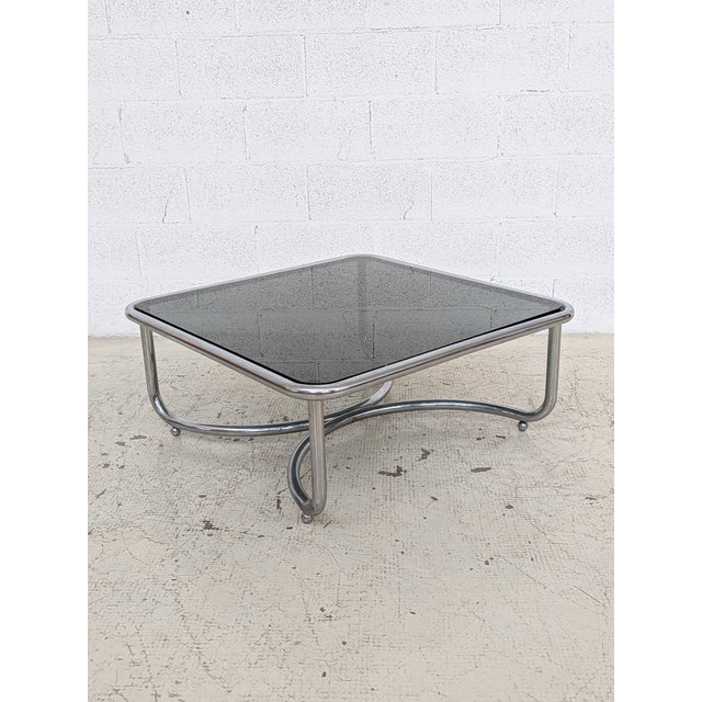 Mid-Century Modern Locus Solus Coffee Table in Chromed Steel and Glass by Gae Aulenti for Poltronova, 1960s For Sale - Image 3 of 13