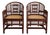 Pair of Vintage Bamboo Chairs , Rattan & Cane , Style of Brighton Pavilion For Sale