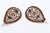 Mid-Century Modern Vintage Inlay Agate, Quartz, Garnets Pierced Dangle Earrings , 1950's Pair Of For Sale - Image 3 of 8