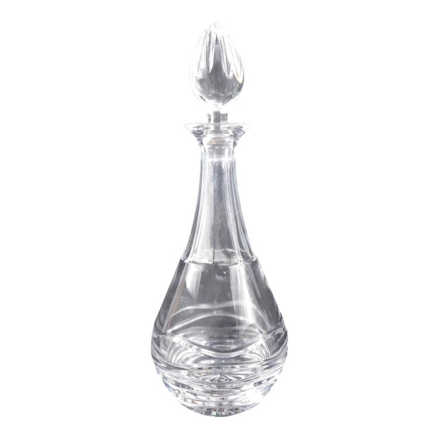 1970s Large Cut Crystal Decanter For Sale