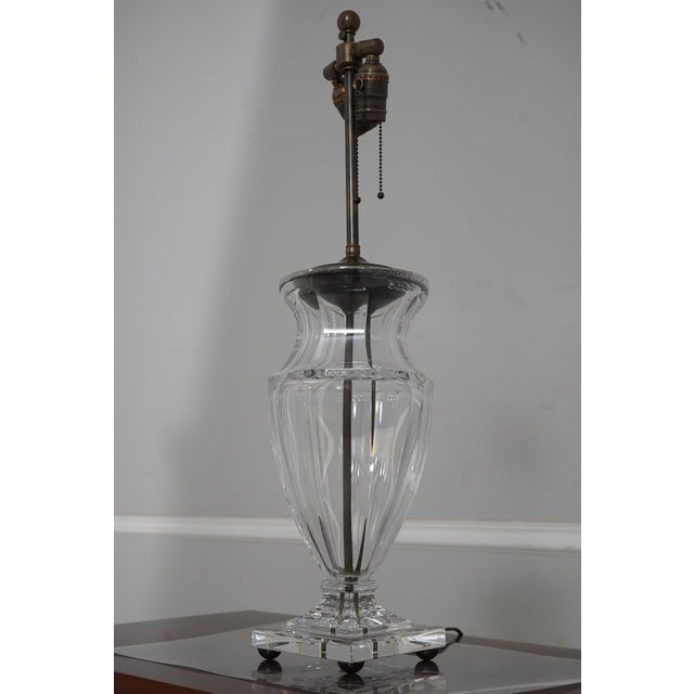 Age: Approx: 40 Years Old Details: High Quality Brass Bun Feet Heavy Crystal Urn Center Condition: Excellent Original...