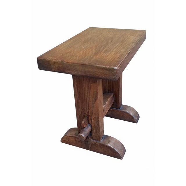 Vintage Wooden Stools, 1970s, Set of 2 For Sale - Image 4 of 8