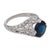 1930s Art Deco Gia 2.60 Carat No Heat Sapphire Diamond Platinum Filigree Ring, Size 5.25 For Sale - Image 4 of 8