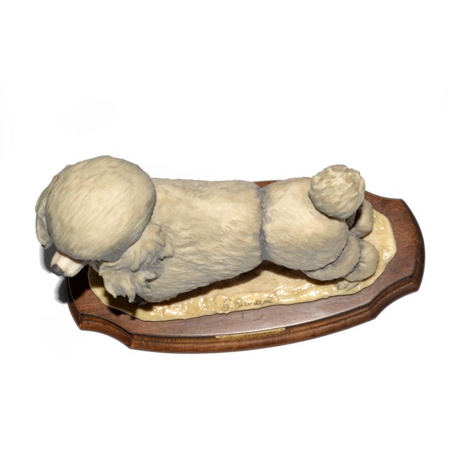 Dove Gray 1980 Marked Giuseppe Armani Florence Poodle Animal Figurine Dog Sculpture Italy For Sale - Image 8 of 13