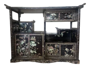 Antique Chinese Mother of Pearl Inlay Cabinet