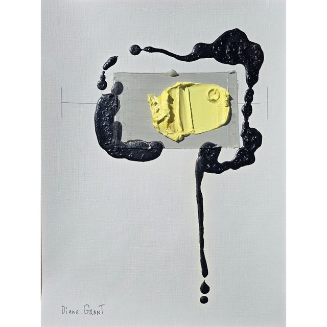 Organic Modern Minimalist Flower Study. Oil and pencil on high-quality 'Hahnemühle' Canvas Grain Fine Art paper. Original...