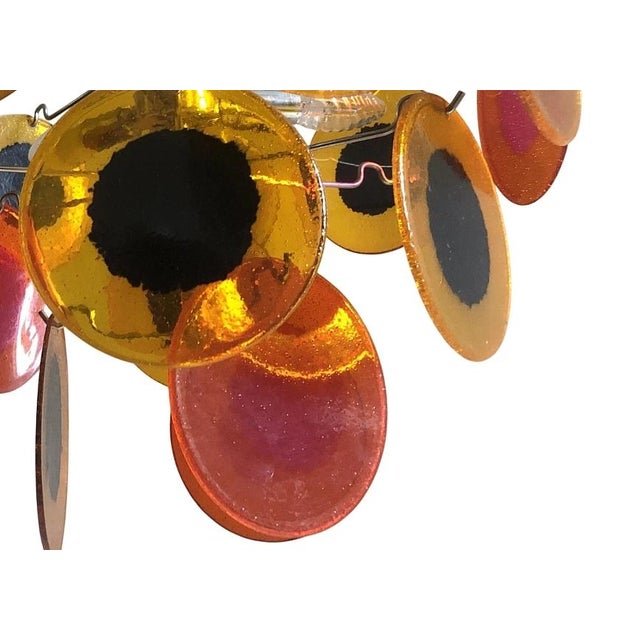 Plastic Vintage Space Age Chandelier in Plastic, 1960s For Sale - Image 7 of 10